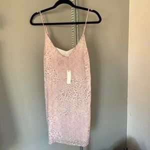 Olivaceous mini pink white snake tank dress slip dress medium